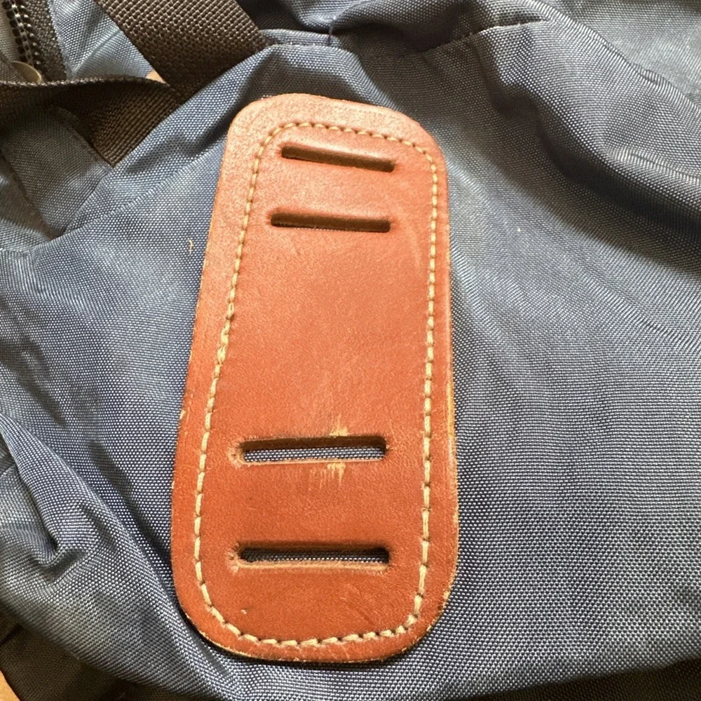 THE NORTH FACE frame back pack BLUE Brown tag USA Vintage 25X22